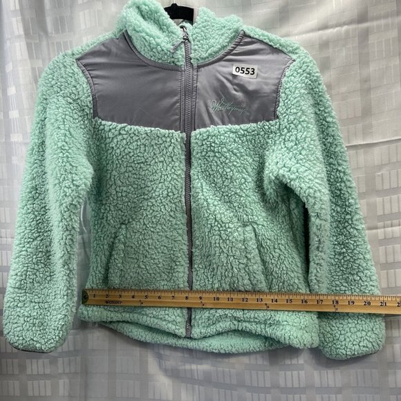 Weatherproof Girl's Green Jacket Hoodie Outerwear Size M 10-12 - Picture 10 of 16